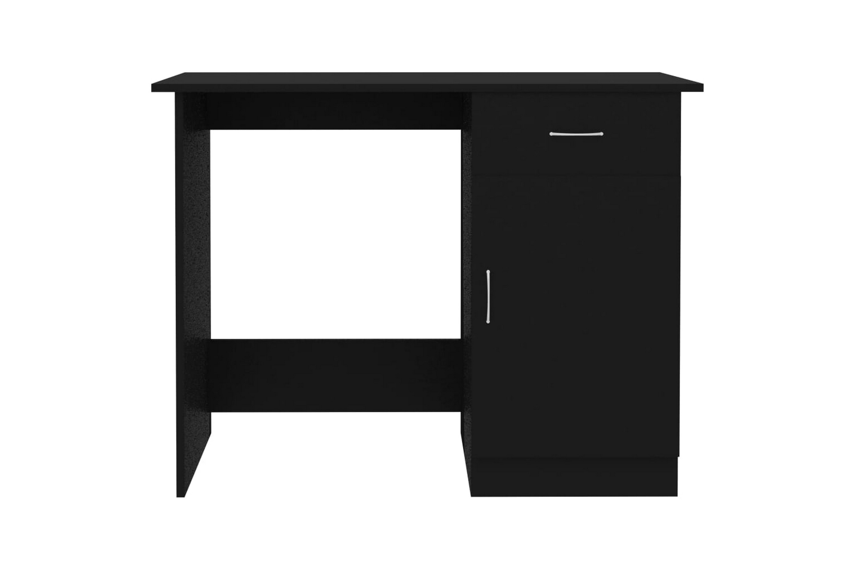 Skrivbord svart 100x50x76 cm spånskiva – Svart