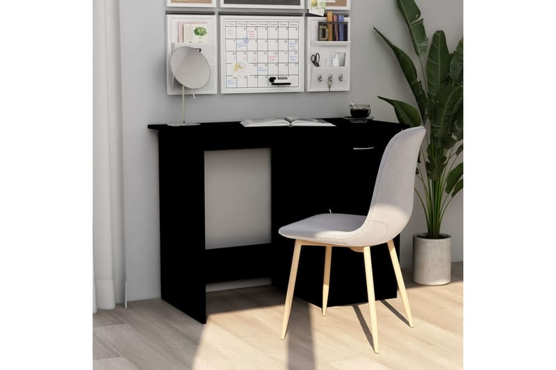 Skrivbord svart 100x50x76 cm spånskiva - Svart - Skrivbord - Bord