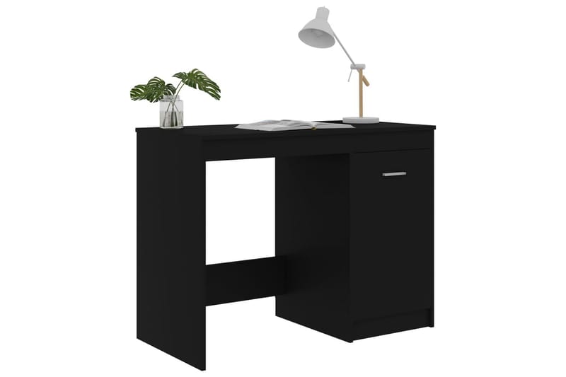 Skrivbord svart 100x50x76 cm spånskiva - Svart - Skrivbord - Bord