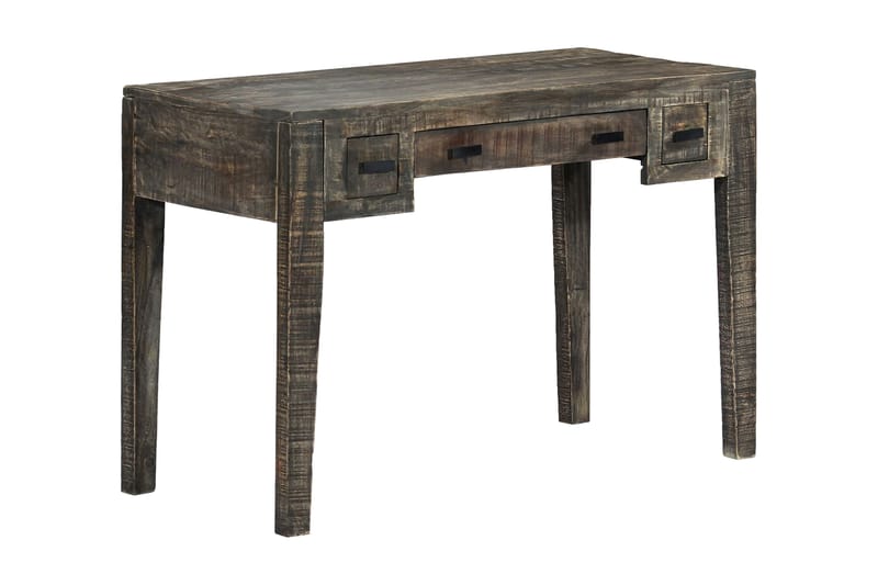 Skrivbord svart 110x50x75 cm massivt mangoträ - Svart - Möbler - Hemmakontor - Skrivbord