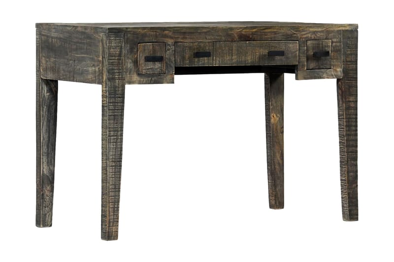 Skrivbord svart 110x50x75 cm massivt mangoträ - Svart - Möbler - Hemmakontor - Skrivbord