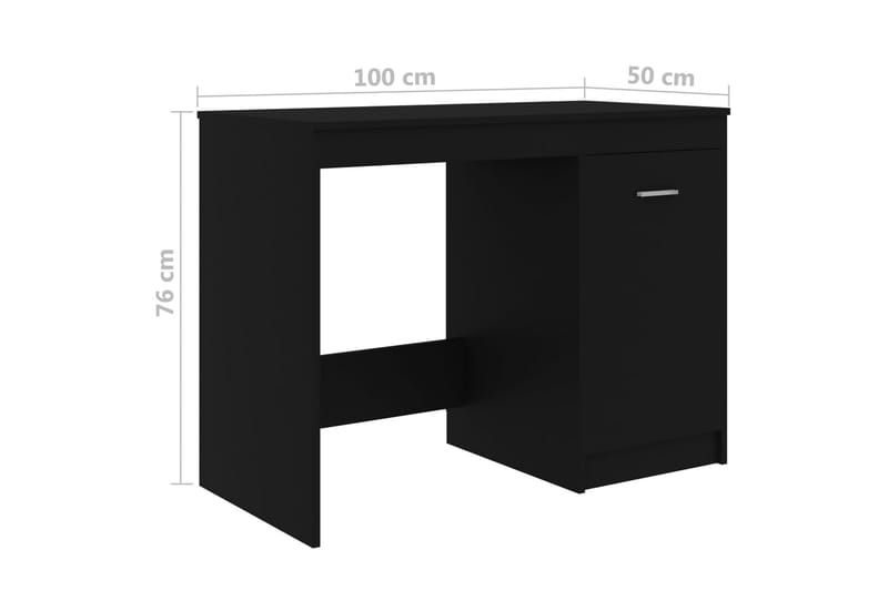 Skrivbord svart 140x50x76 cm spånskiva - Svart - Möbler - Hemmakontor - Skrivbord
