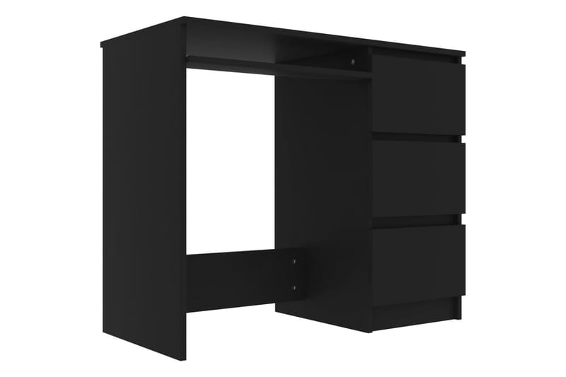 Skrivbord svart 90x45x76 cm spånskiva - Svart - Skrivbord - Bord