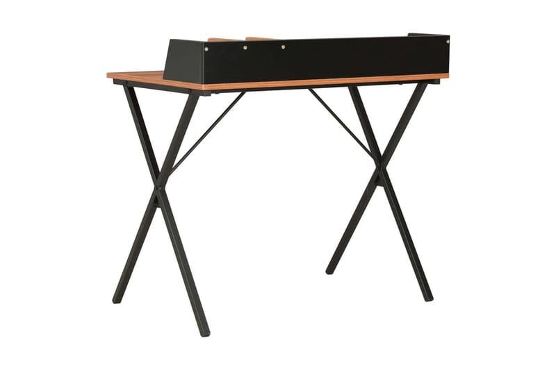 Skrivbord svart och brun 80x50x84 cm - Svart - Möbler - Hemmakontor - Skrivbord