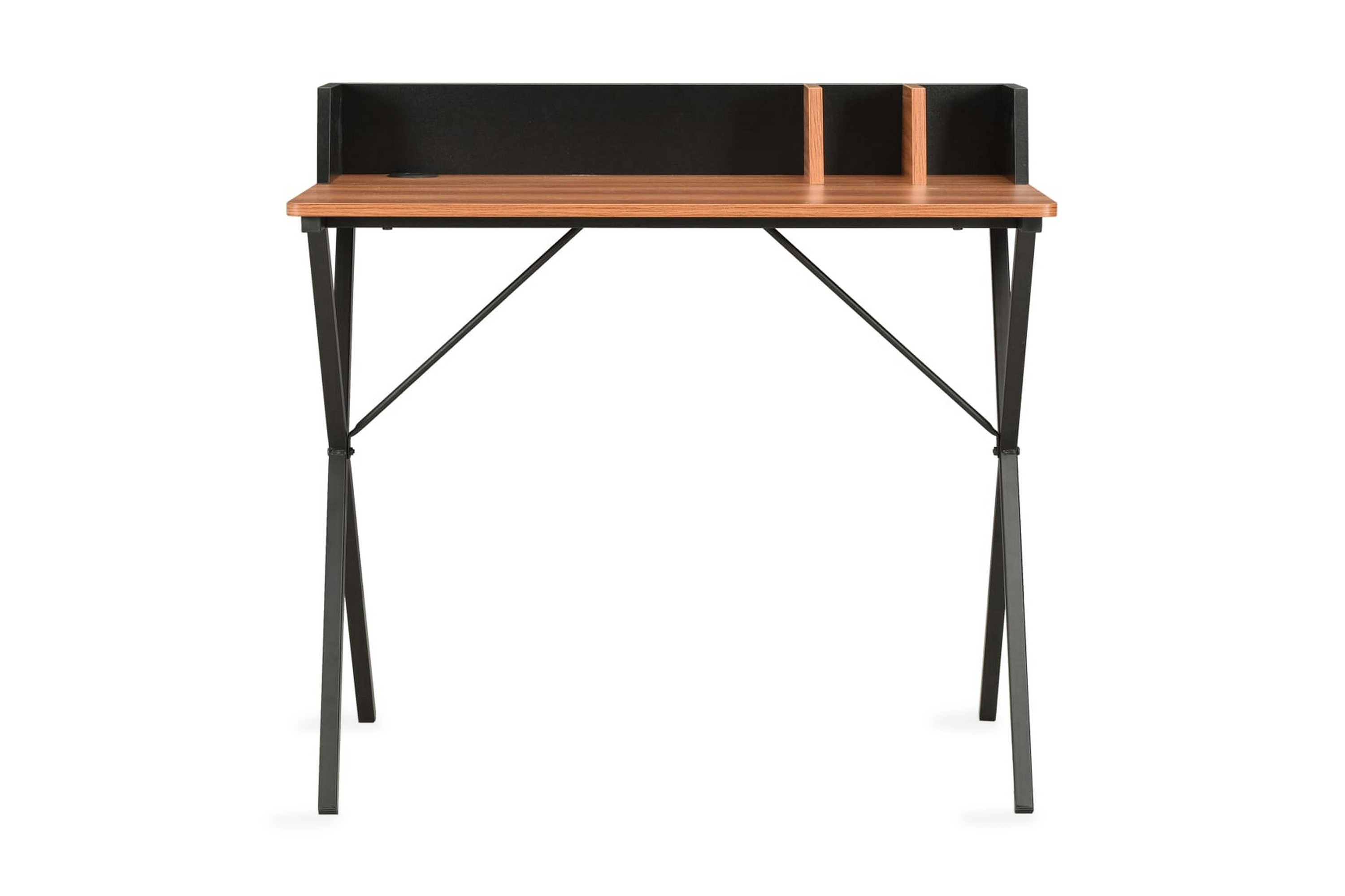 Skrivbord svart och brun 80x50x84 cm – Svart