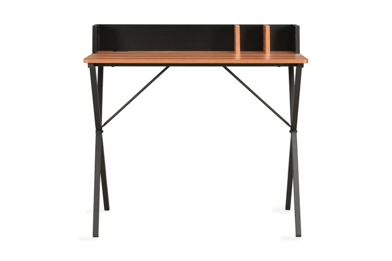 Skrivbord svart och brun 80x50x84 cm - Svart - Möbler - Hemmakontor - Skrivbord