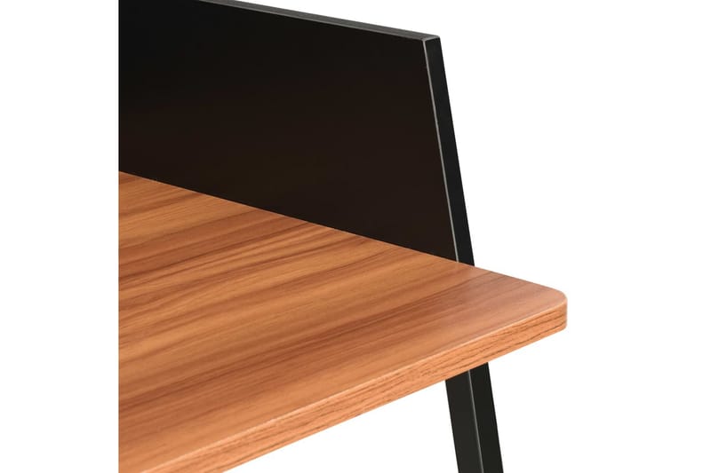 Skrivbord svart och brun 90x60x88 cm - Svart - M�öbler - Hemmakontor - Skrivbord