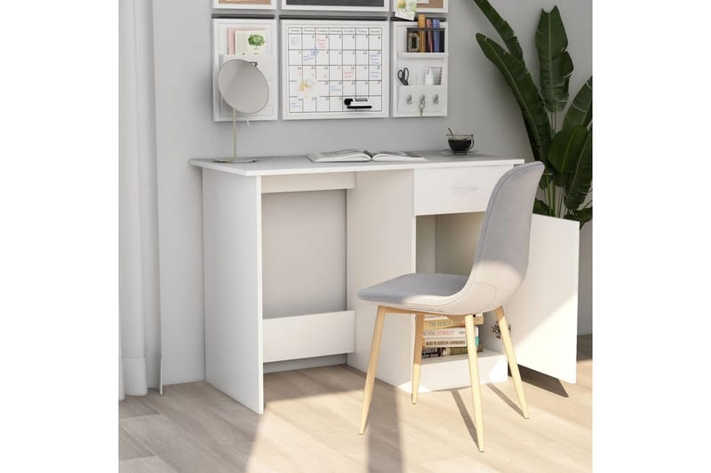 Skrivbord vit 100x50x76 cm spånskiva - Vit - Möbler - Hemmakontor - Skrivbord