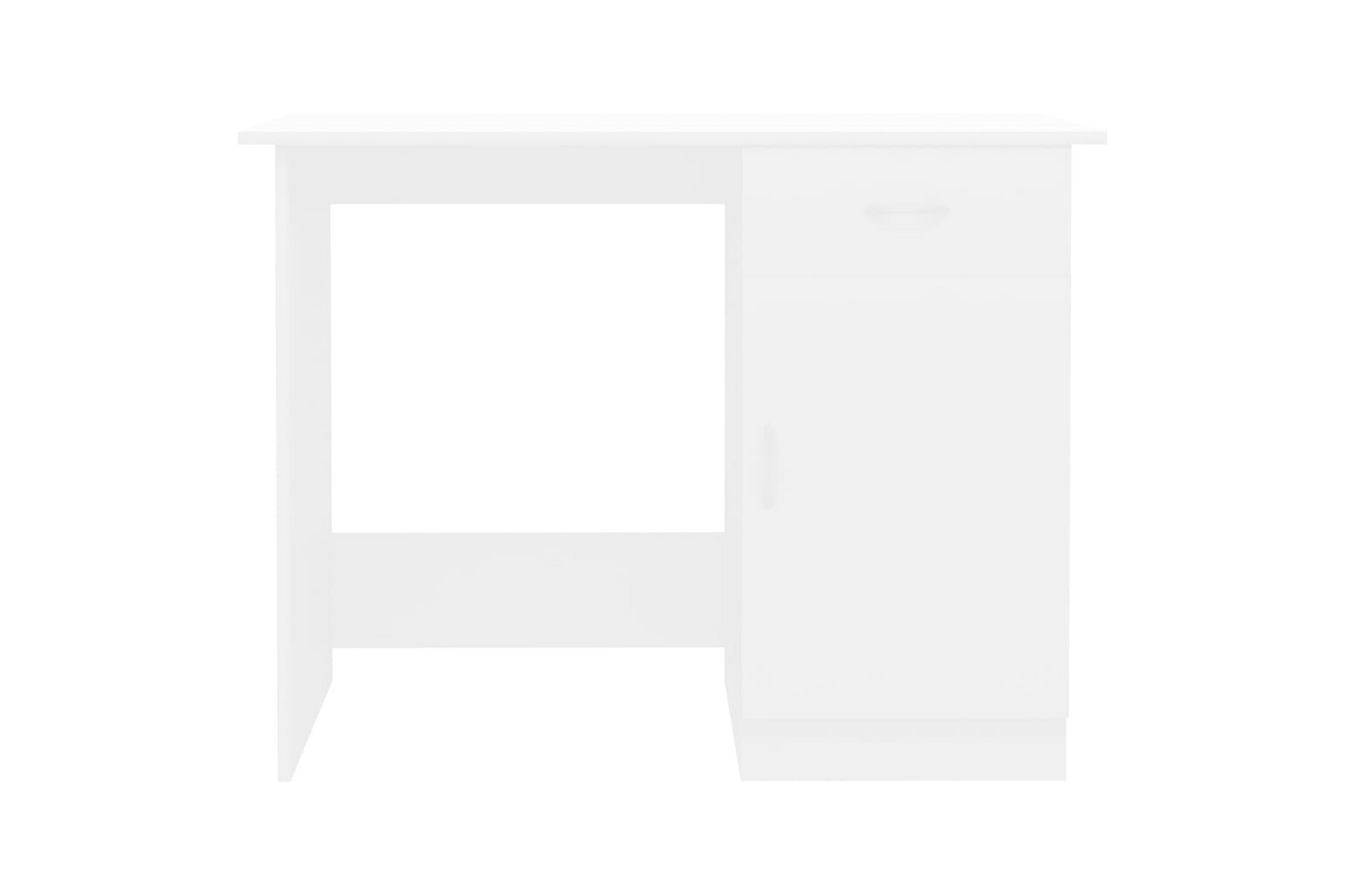 Skrivbord vit 100x50x76 cm spånskiva – Vit