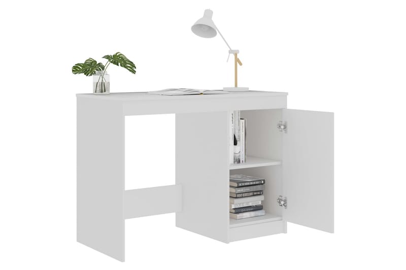 Skrivbord vit 100x50x76 cm spånskiva - Vit - Möbler - Hemmakontor - Skrivbord