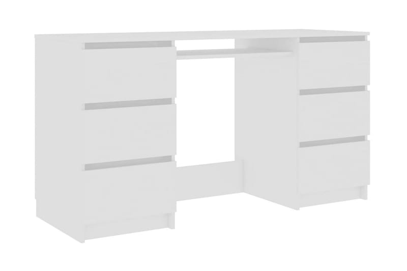 Skrivbord vit 140x50x77 cm spånskiva - Vit - Skrivbord - Bord