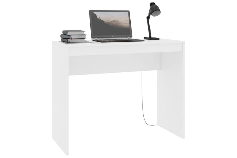 Skrivbord vit 90x40x72 cm spånskiva - Vit - Skrivbord - Bord