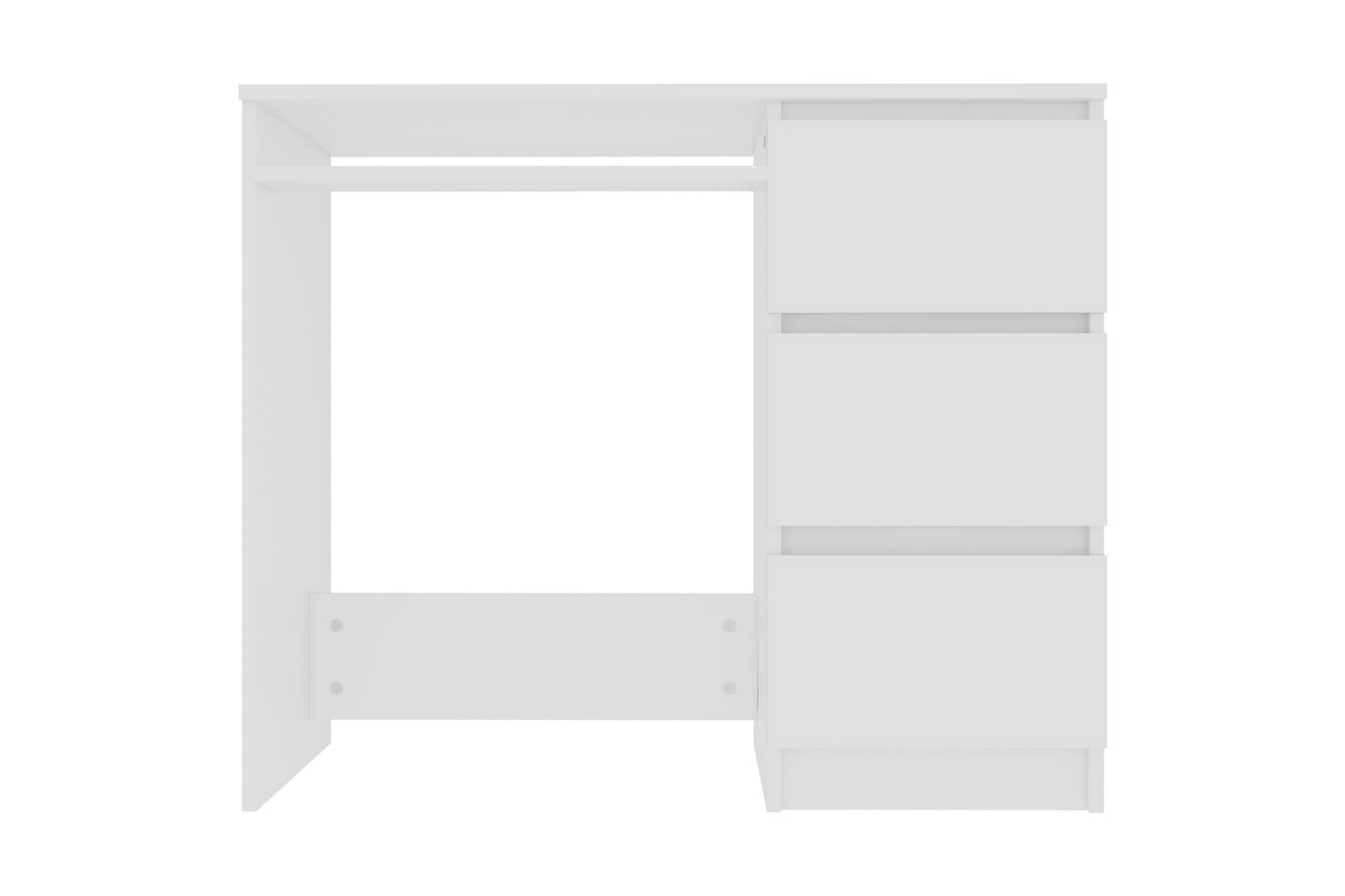 Skrivbord vit 90x45x76 cm spånskiva – Vit