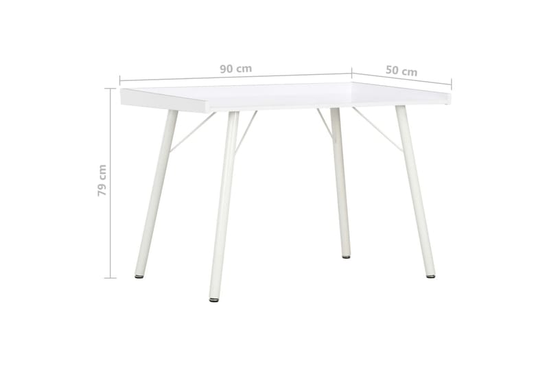 Skrivbord vit 90x50x79 cm - Vit - Skrivbord - Bord