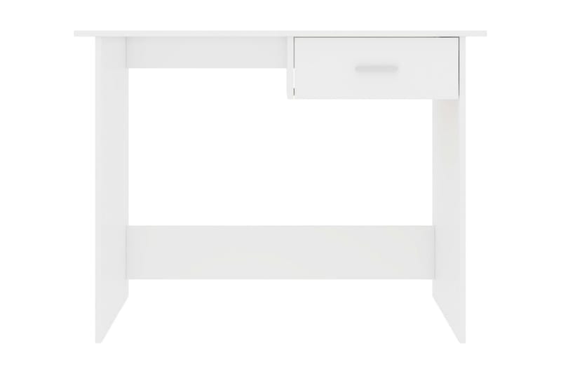 Skrivbord vit högglans 100x50x76 cm spånskiva - Vit - Skrivbord - Bord