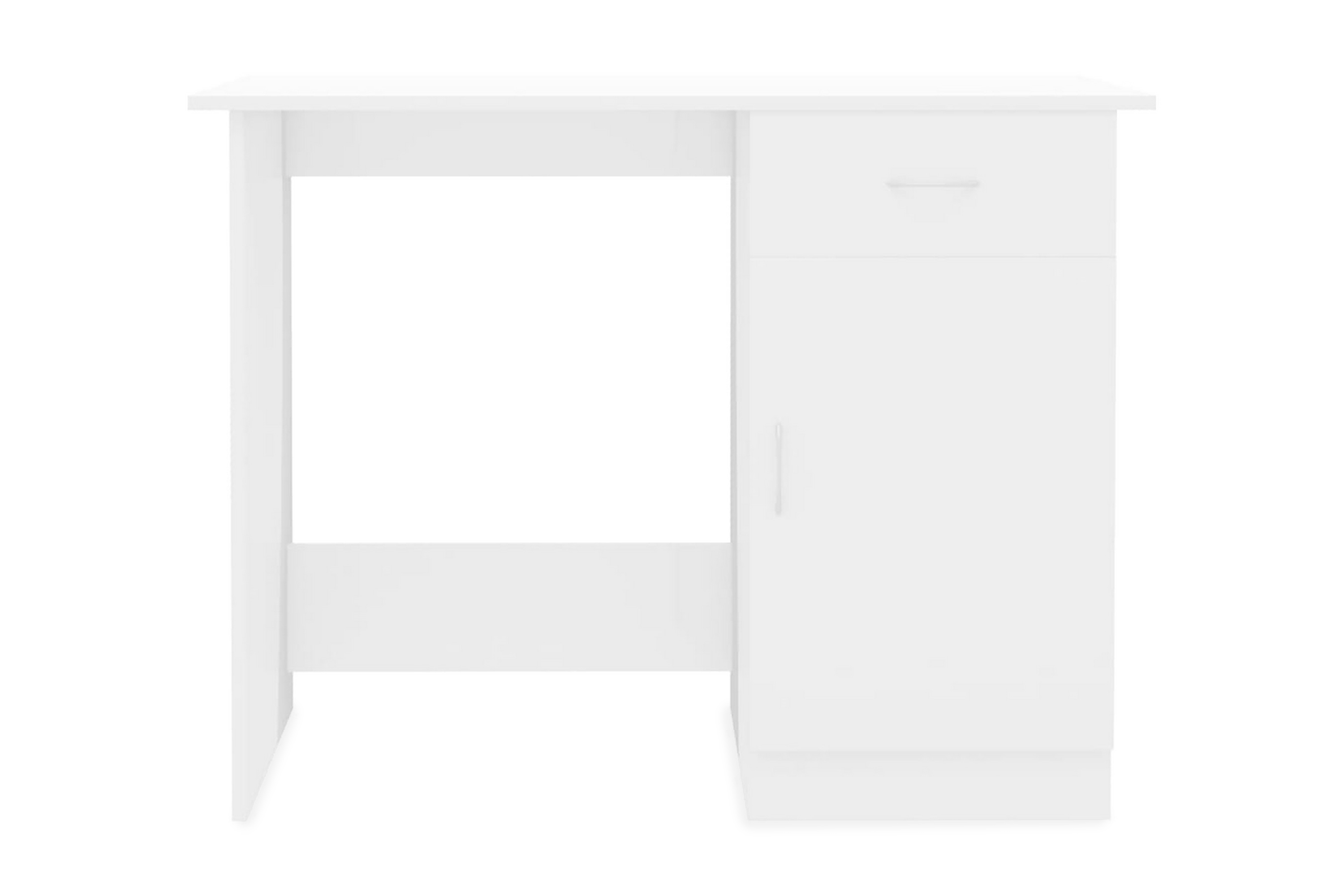 Skrivbord vit högglans 100x50x76 cm spånskiva – Vit