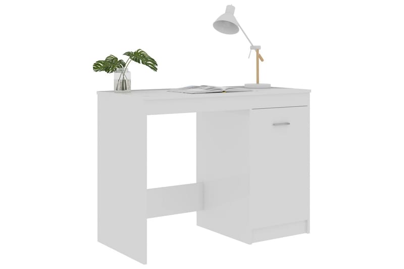 Skrivbord vit högglans 100x50x76 cm spånskiva - Vit - Möbler - Hemmakontor - Skrivbord