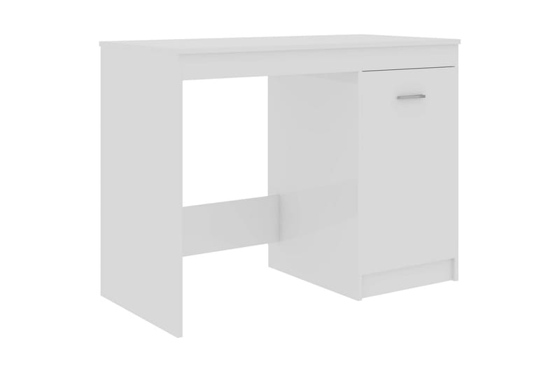 Skrivbord vit högglans 100x50x76 cm spånskiva - Vit - Skrivbord - Bord