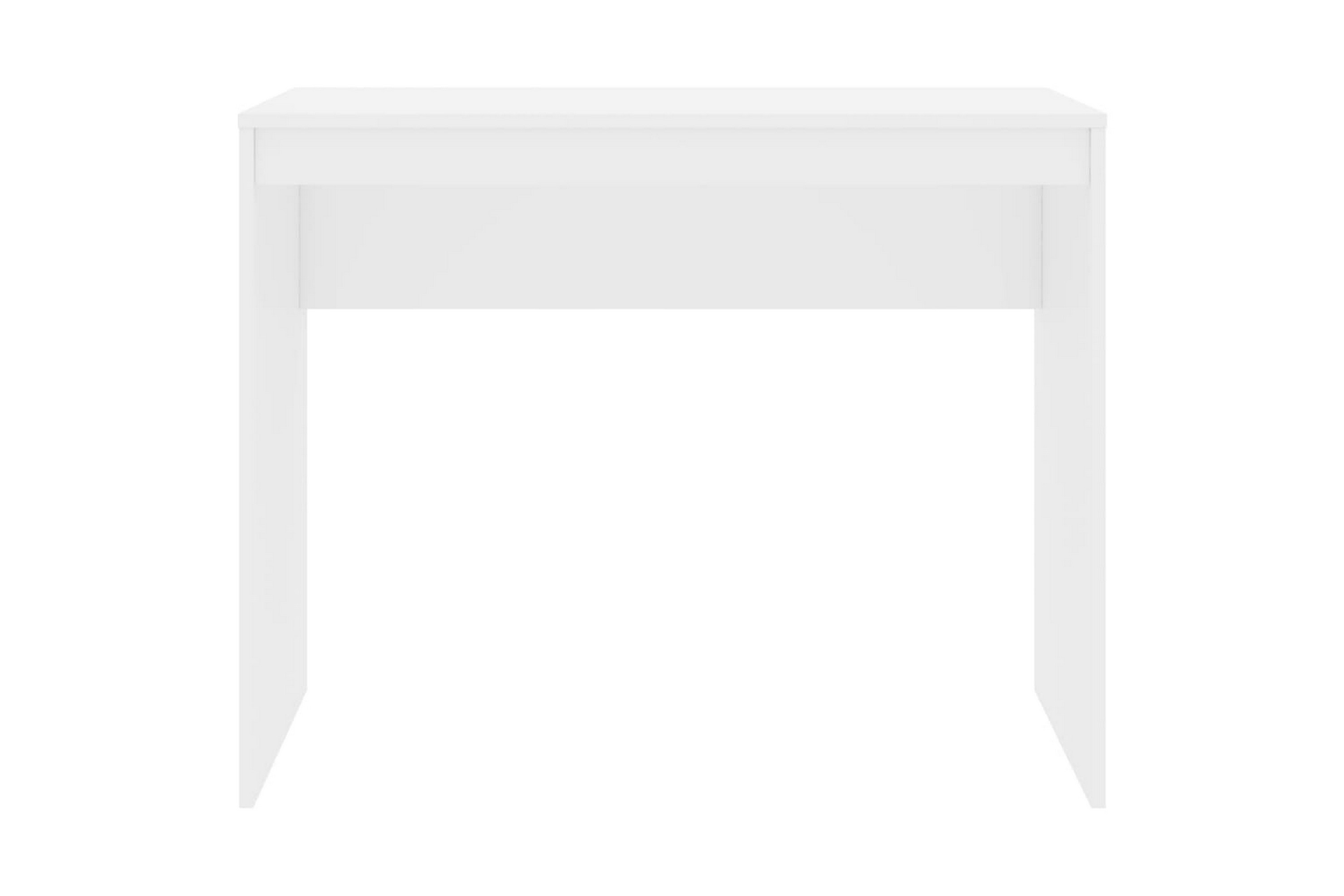 Skrivbord vit högglans 90x40x72 cm spånskiva – Vit högglans