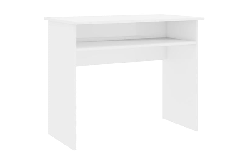 Skrivbord vit högglans 90x50x74 cm spånskiva - Vit - Bord - Skrivbord - Sekretär