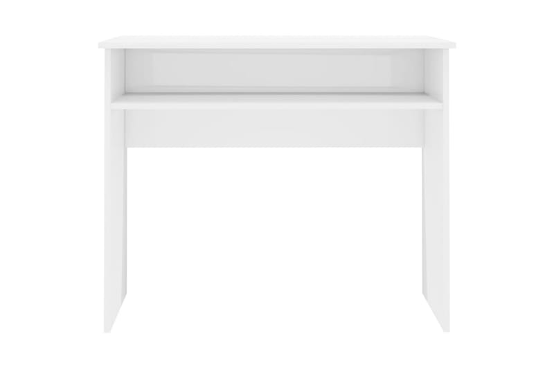 Skrivbord vit högglans 90x50x74 cm spånskiva - Vit - Bord - Sekretär - Skrivbord