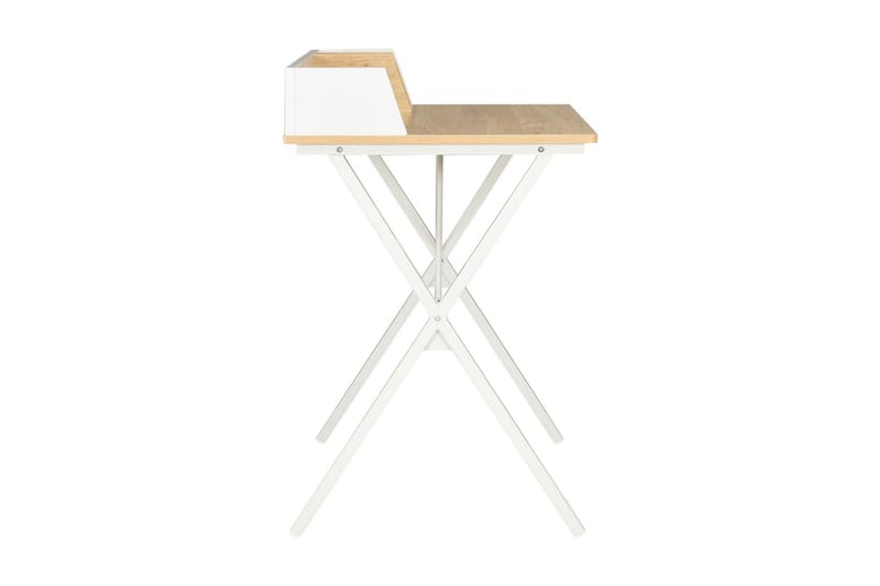 Skrivbord vit och naturlig 80x50x84 cm - Vit - Möbler - Hemmakontor - Skrivbord