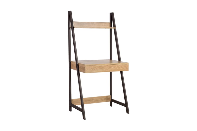 STEBARK Skrivbord 74 cm med Förvaring Hylla Brun/Trä/Natur - Möbler - Hemmakontor - Skrivbord