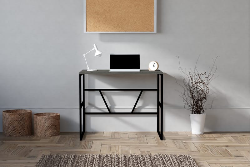 STOKEWORTH Skrivbord 90 cm Antracit - Möbler - Hemmakontor - Skrivbord
