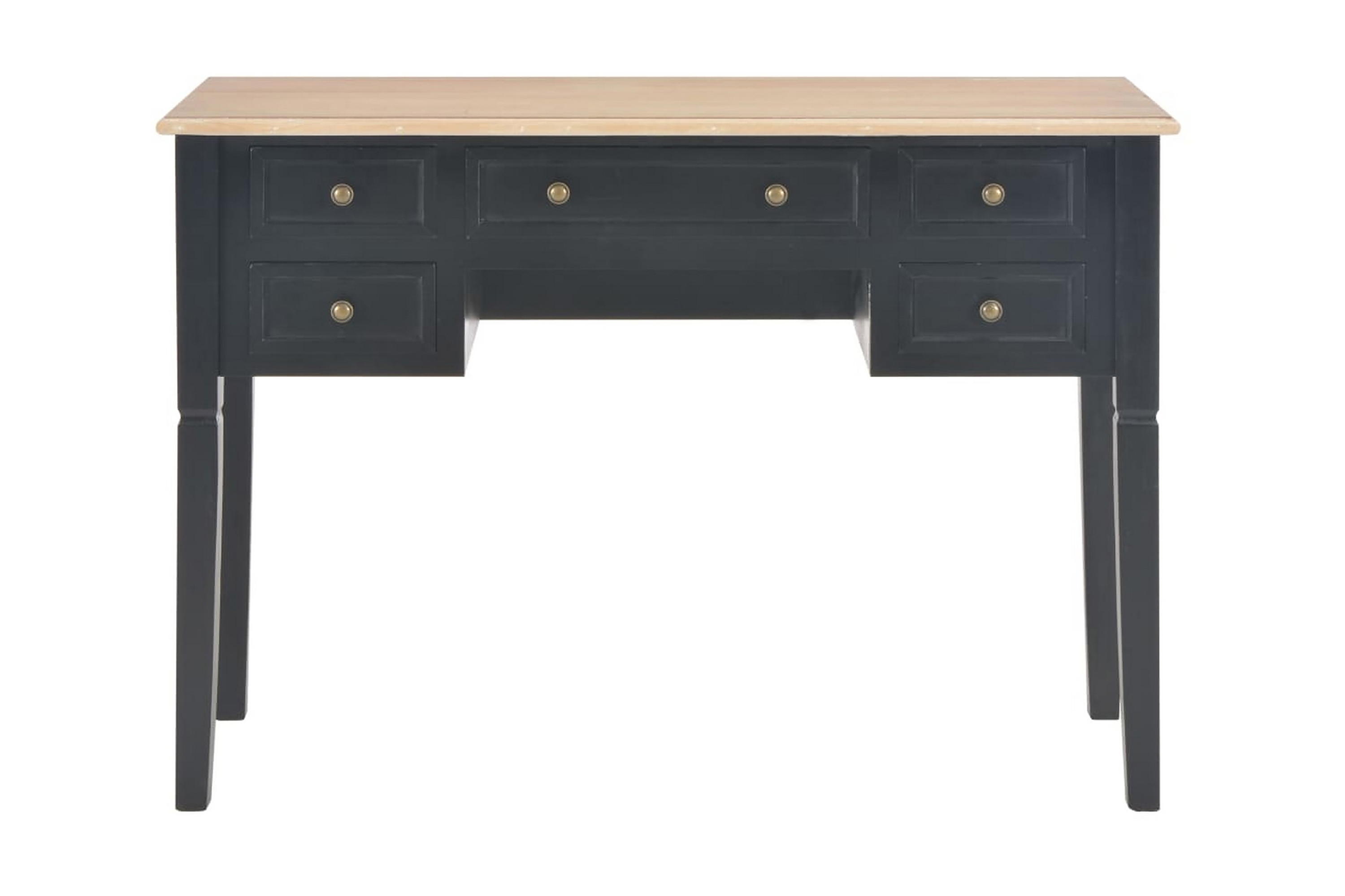 Skrivbord svart 109,5x45x77,5 cm trä – Svart