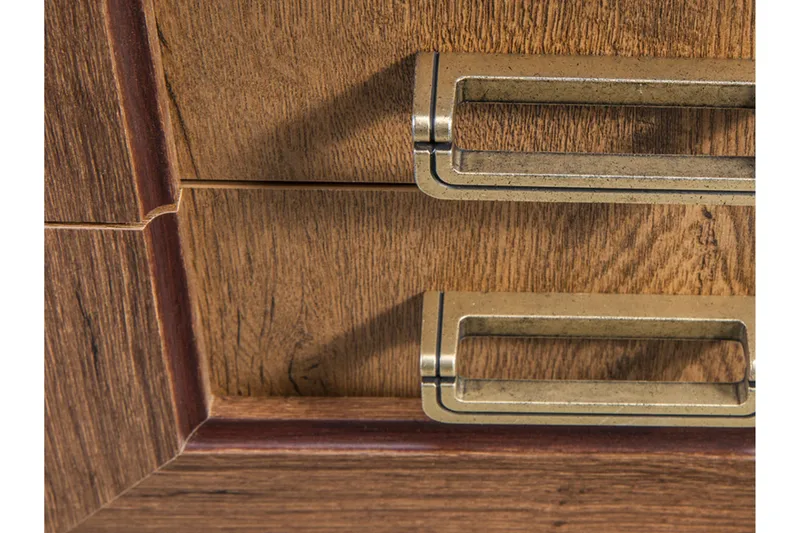 Tadeusz Skrivbord 118 cm med Förvaring Lådor+Hylla+Skåp - Mörkbrun - Möbler - Hemmakontor - Skrivbord