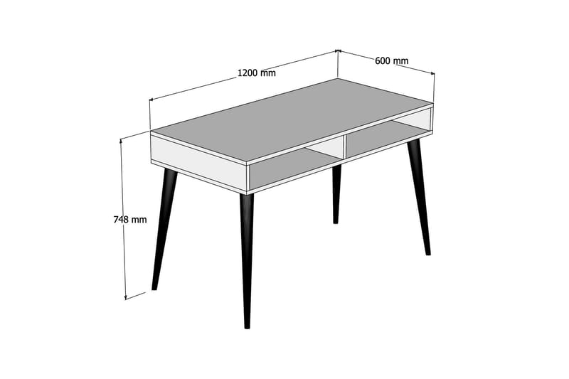 TALERYD Skrivbord 120 cm med Förvaring Hylla Vit/Natur - Möbler - Hemmakontor - Skrivbord