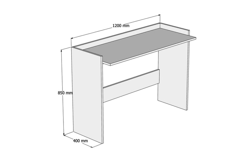 TALERYD Skrivbord 120 cm Vit - Skrivbord - Bord