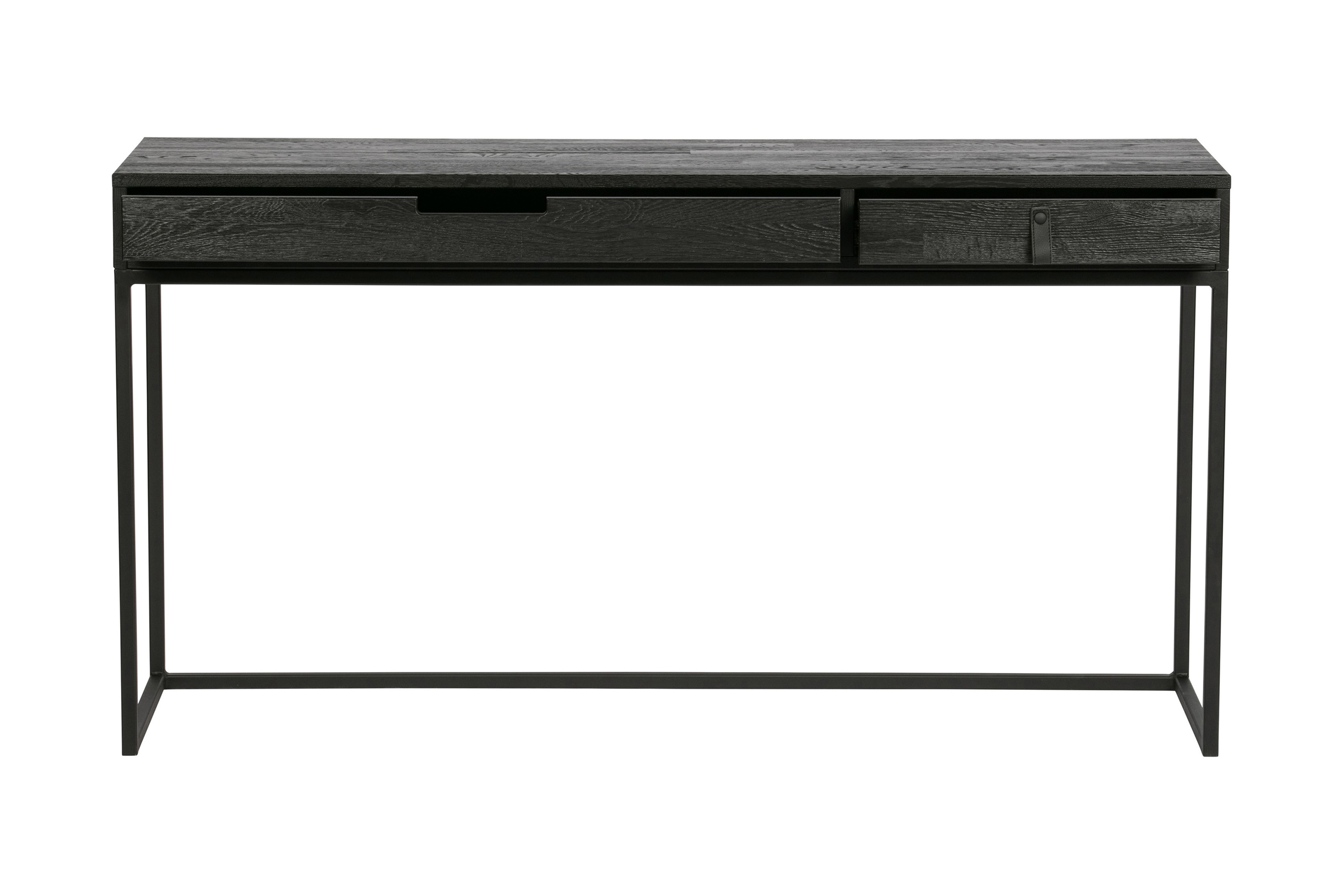 tase skrivbord 140 cm med förvaring lådor ek/svart -