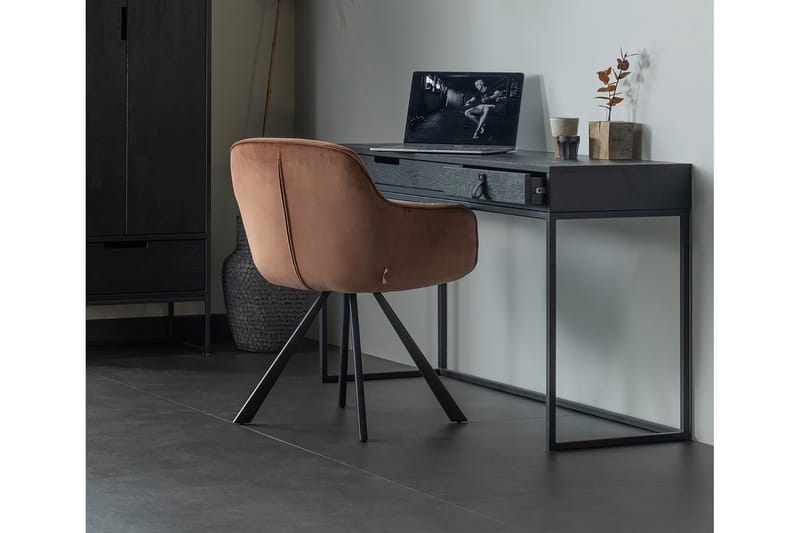 TASE Skrivbord 140 cm med Förvaring Lådor Ek/Svart - Möbler - Hemmakontor - Skrivbord