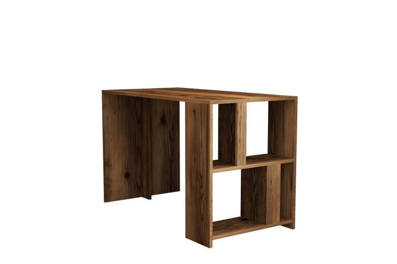 Timiza Skrivbord 120 cm med Förvaring Hylla - Valnötsbrun - Möbler - Hemmakontor - Skrivbord