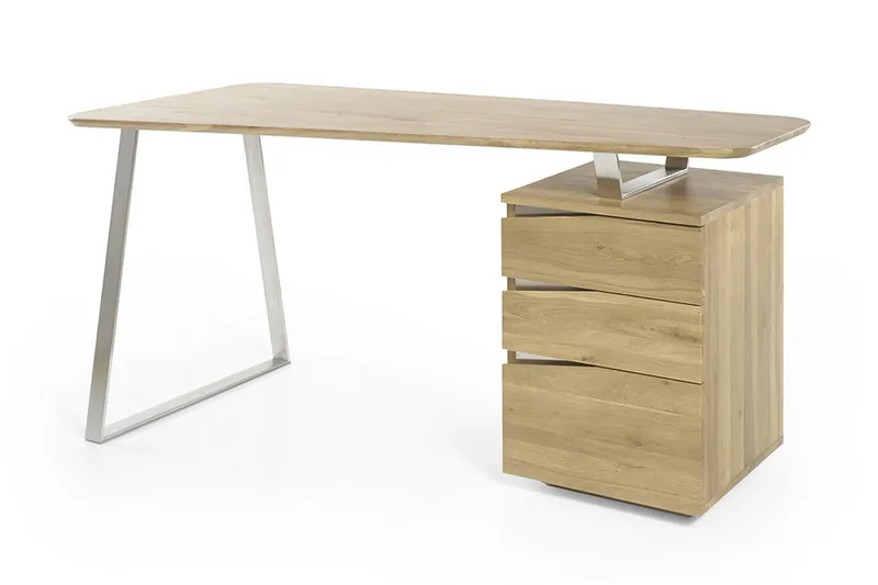 Tori Skrivbord 150 cm med Förvaring 3 Lådor - Massiv Ek - Möbler - Hemmakontor - Skrivbord