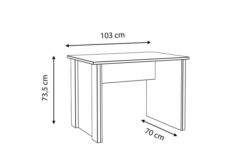TORRAFERRE Skrivbord 103 cm Brun/Grå - Möbler - Hemmakontor - Skrivbord