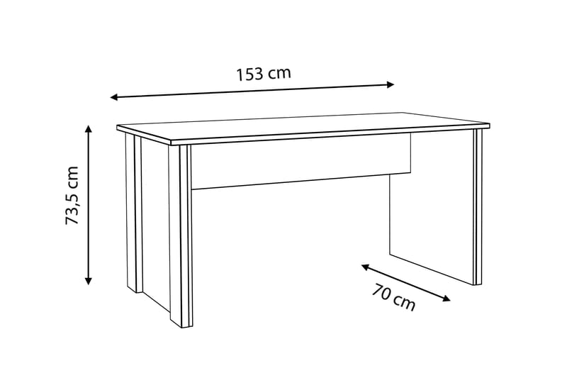 TORRAFERRE Skrivbord 153 cm Brun/Grå - Möbler - Hemmakontor - Skrivbord