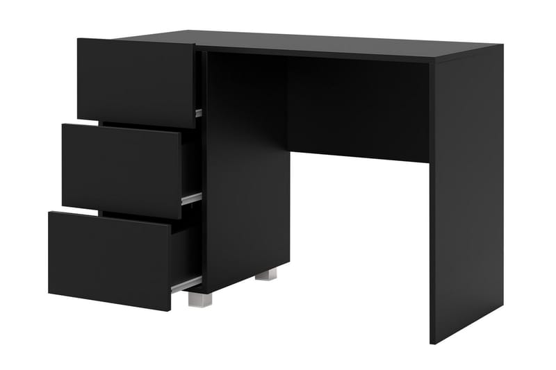 TRACEY Skrivbord 110 cm med Förvaring Svart - Svart - Möbler - Hemmakontor - Skrivbord