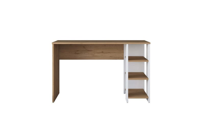 Skrivbord Traven Valnöt / Vit - Vit - Möbler - Hemmakontor - Skrivbord