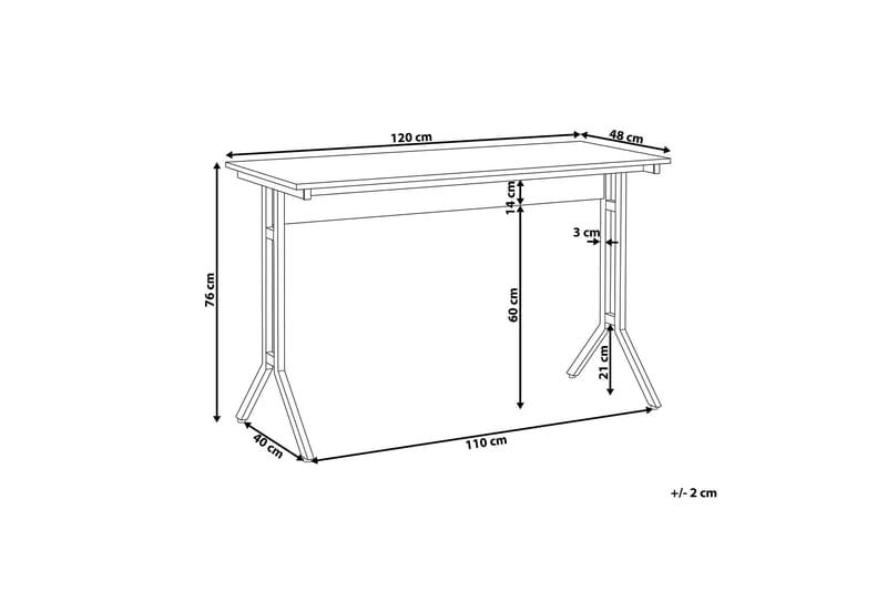 TRAYSHUN Skrivbord 120 cm Brun/Grå - Möbler - Hemmakontor - Skrivbord