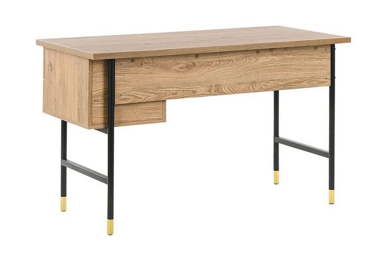 TUSCULA Skrivbord 120 cm med Förvaring 2 Lådor Ljust Trä - Möbler - Hemmakontor - Skrivbord
