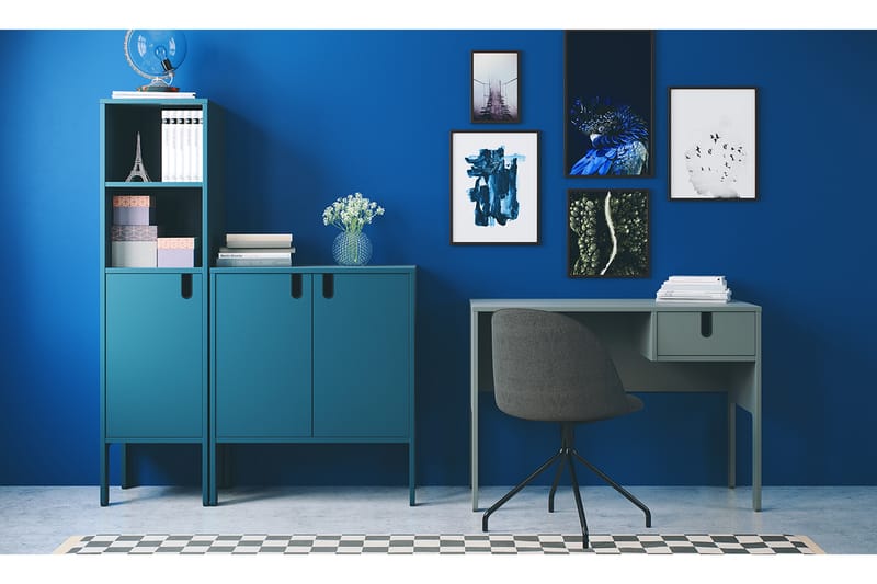 UNO Skrivbord 105 cm med Förvaring Låda Grå - Möbler - Hemmakontor - Skrivbord