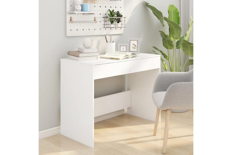 Skrivbord vit 101x50x76,5 cm spånskiva - Vit - Möbler - Hemmakontor - Skrivbord
