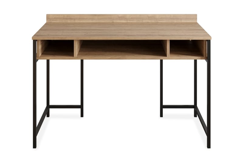 VORMSELE Skrivbord 120 cm med Förvaring Hyllor Svart - Möbler - Hemmakontor - Skrivbord