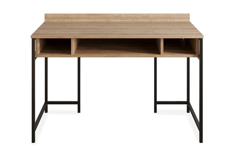 VORMSELE Skrivbord 120 cm med Förvaring Hyllor Svart - Skrivbord - Bord