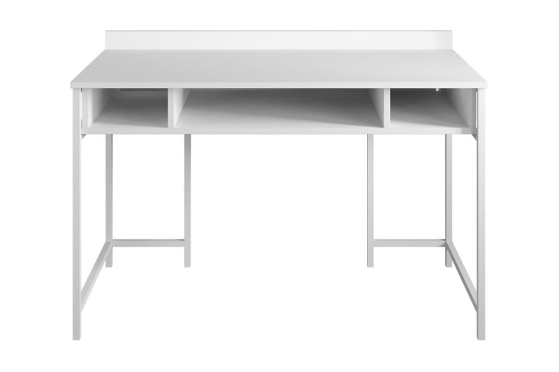 VORMSELE Skrivbord 120 cm med Förvaring Hyllor Vit - Skrivbord - Bord