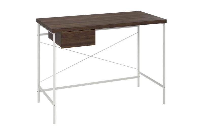 WEBSTER Skrivbord 107 cm med Förvaring Låda Valnötsbrun - Novogratz - Möbler - Hemmakontor - Skrivbord