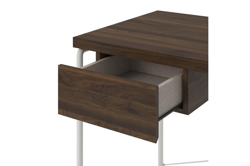 WEBSTER Skrivbord 107 cm med Förvaring Låda Valnötsbrun - Novogratz - Möbler - Hemmakontor - Skrivbord