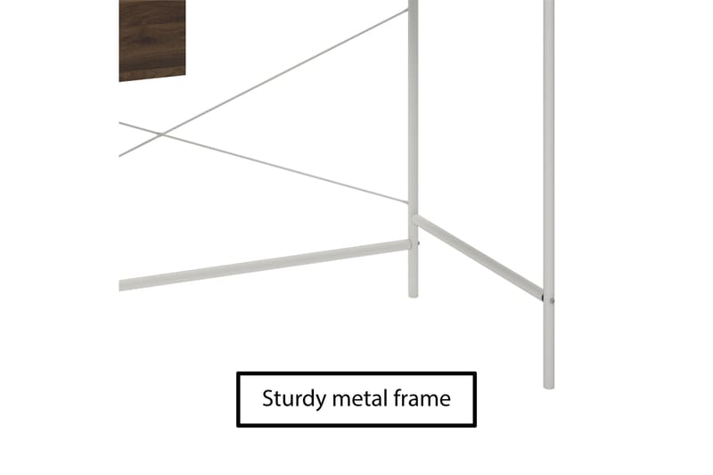 WEBSTER Skrivbord 107 cm med Förvaring Låda Valnötsbrun - Novogratz - Skrivbord - Bord